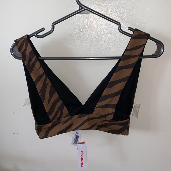 Brown Zebra Swimsuit Top - Festival Season - Picture 3 of 4